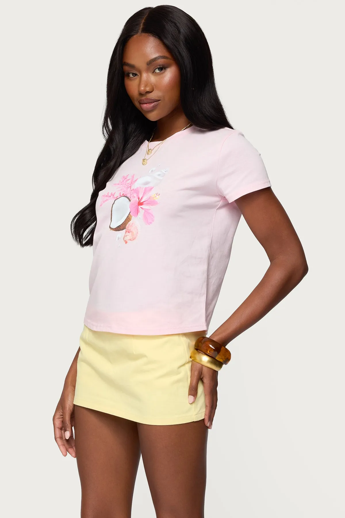 Ocean’s Calling Coastal T Shirt sold by Edikted product image thumbnail 3