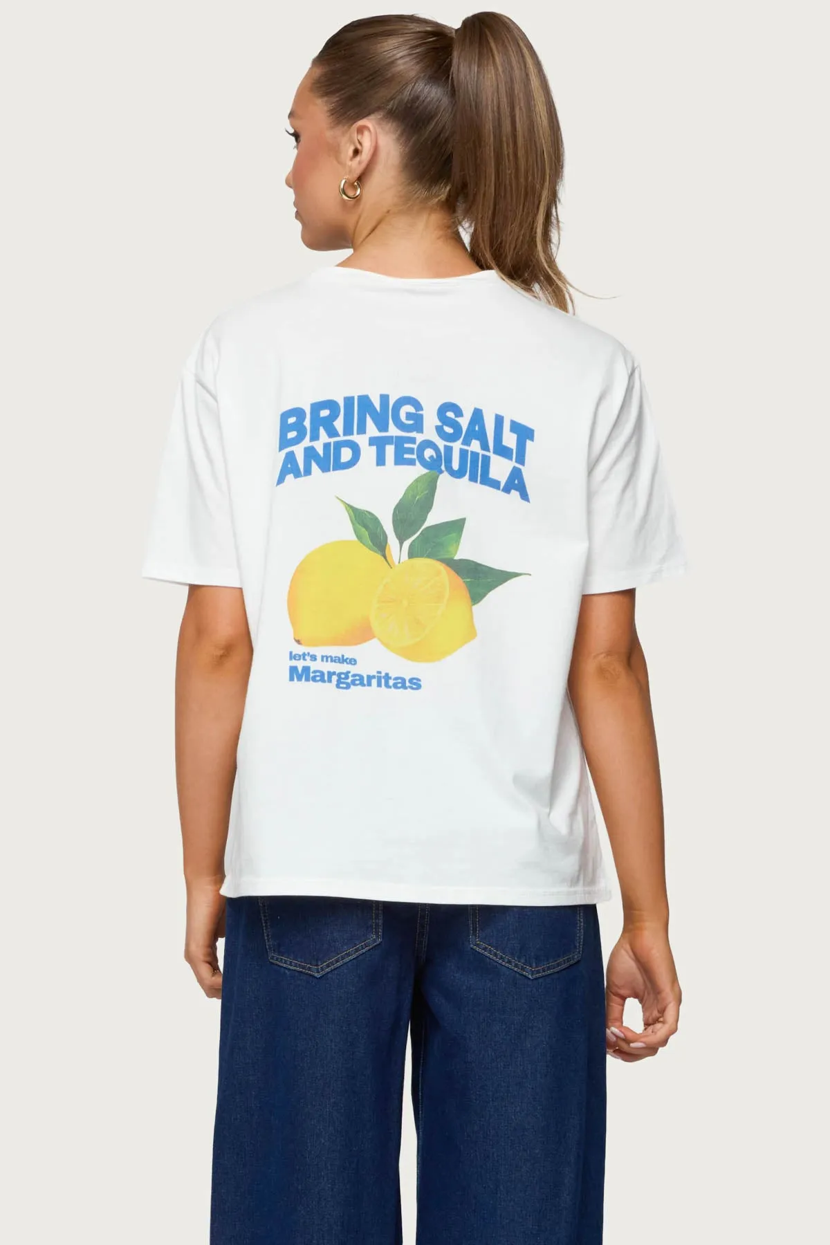 Let's Make Margs Oversized T Shirt sold by Edikted product image thumbnail 3