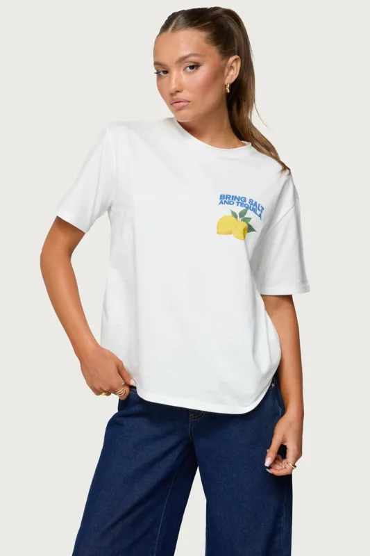 Let's Make Margs Oversized T Shirt made by Edikted
