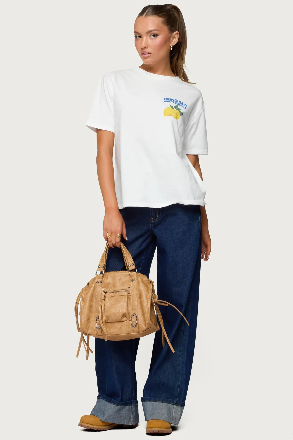 Let's Make Margs Oversized T Shirt sold by Edikted product image thumbnail 2