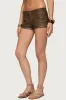 Grommet Faux Leather Micro Shorts sold by Edikted