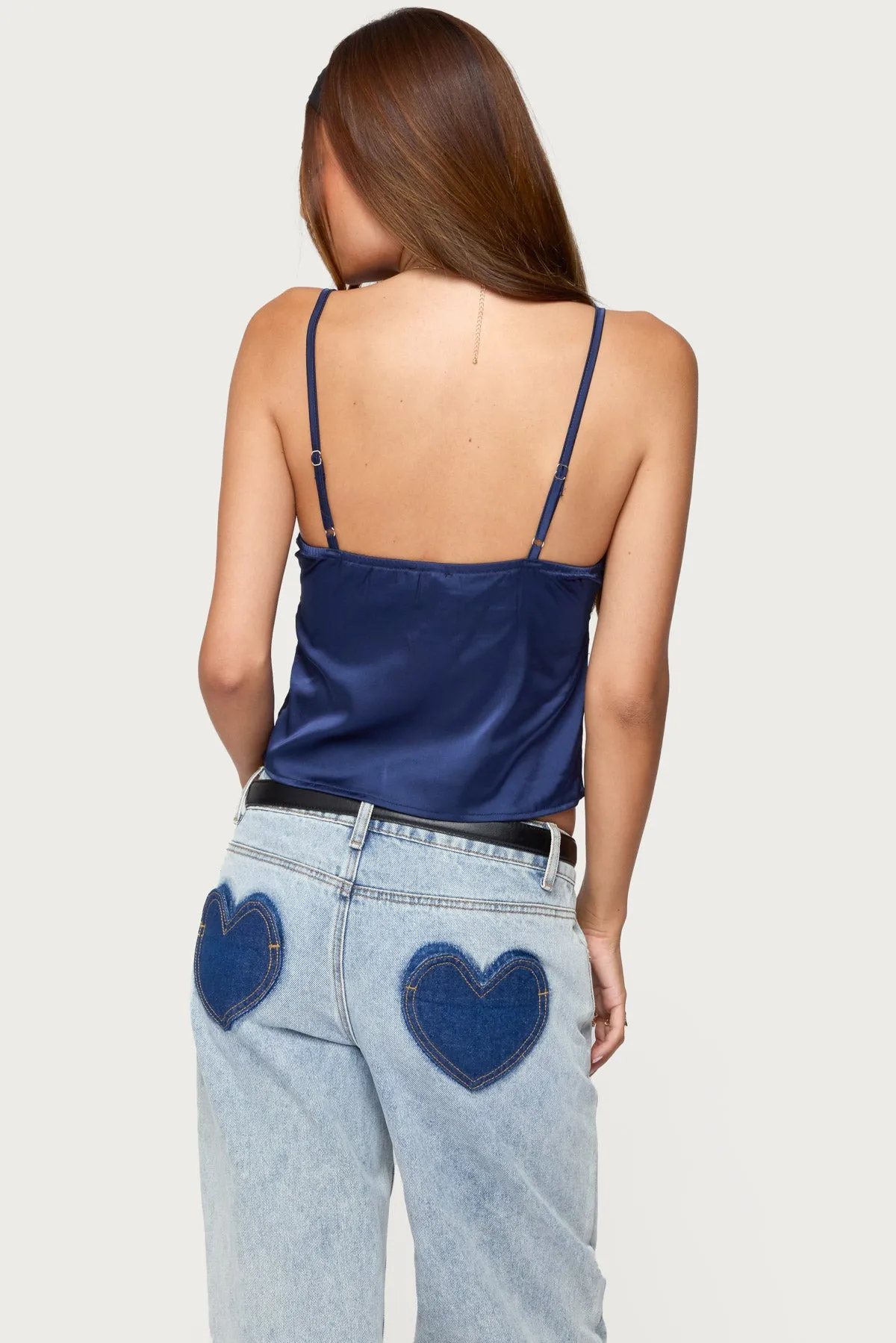 Tamar Satin Effect Tank Top sold by Edikted product image thumbnail 4