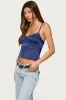 Tamar Satin Effect Tank Top sold by Edikted