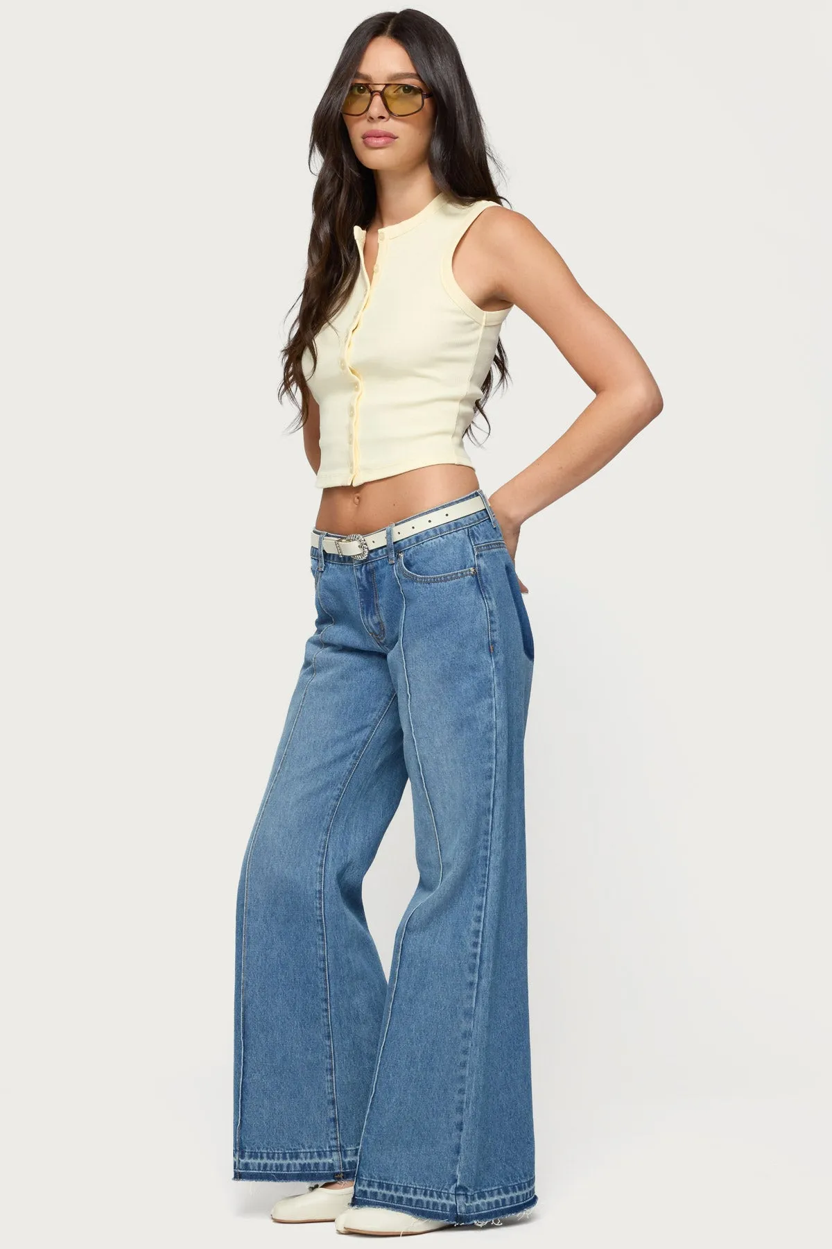 Basel Button Up Tank Top sold by Edikted product image thumbnail 3