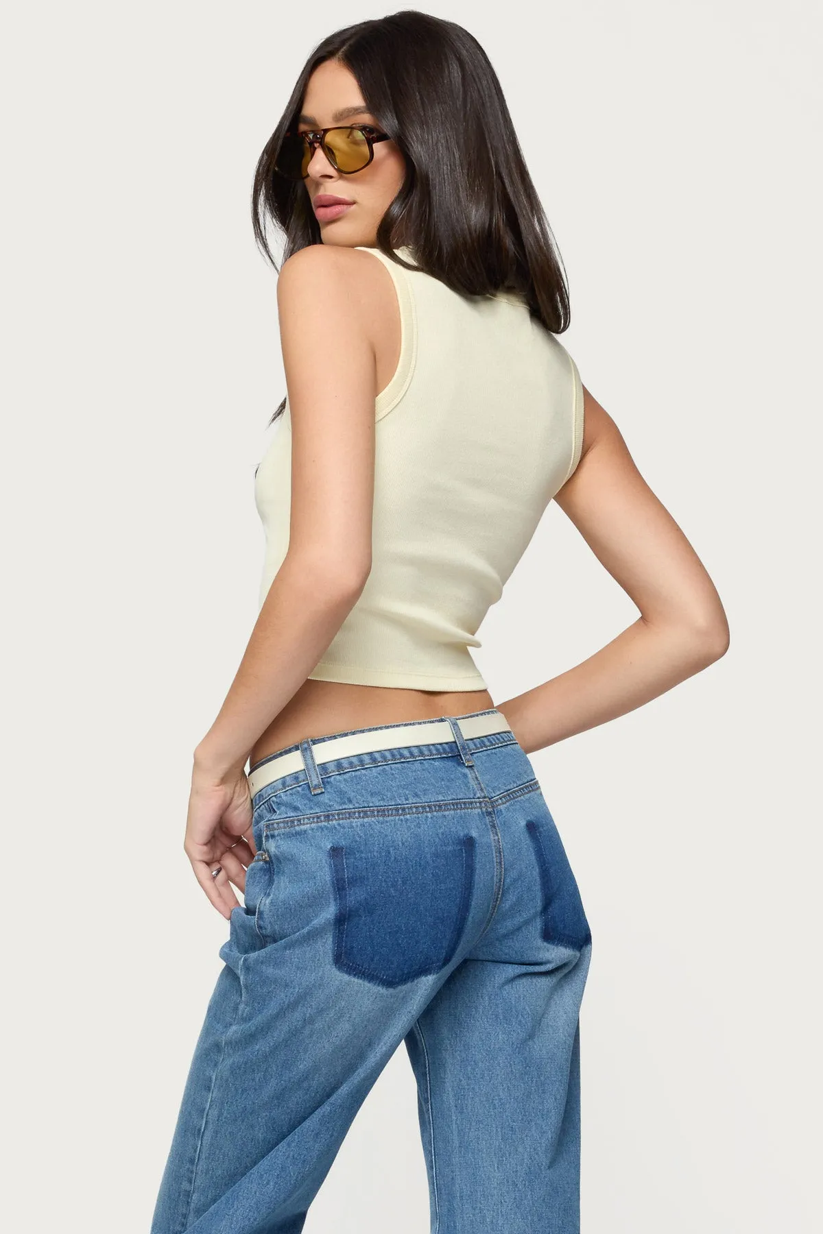 Basel Button Up Tank Top sold by Edikted product image thumbnail 4