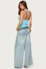 Suanne Crochet & Knit Stripey Halter Top sold by Edikted