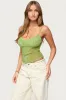 Azelia Beaded Sheer Chiffon Top sold by Edikted