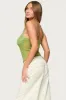 Azelia Beaded Sheer Chiffon Top sold by Edikted
