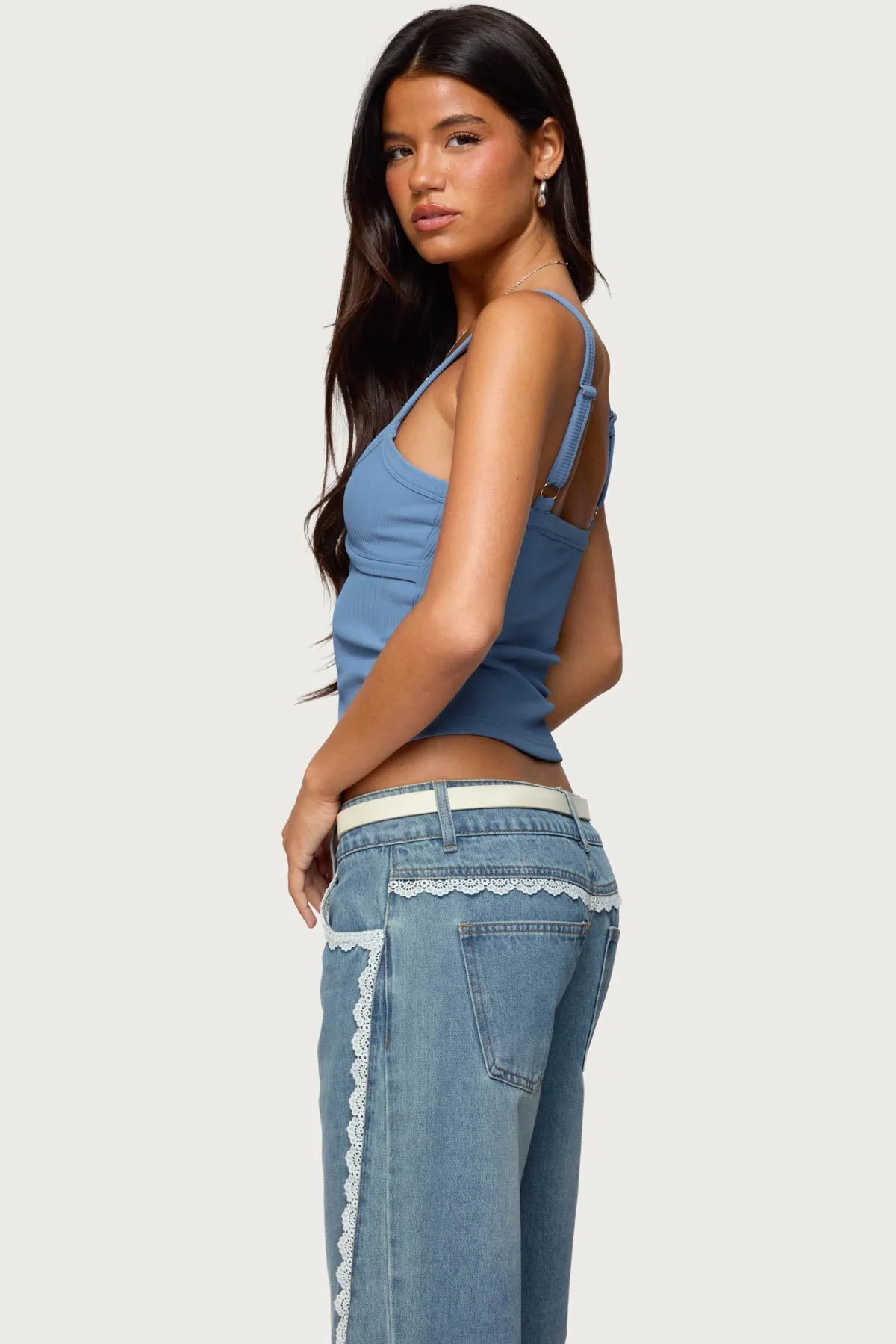 Karin Cut Out Ribbed Tank Top sold by Edikted product image thumbnail 5