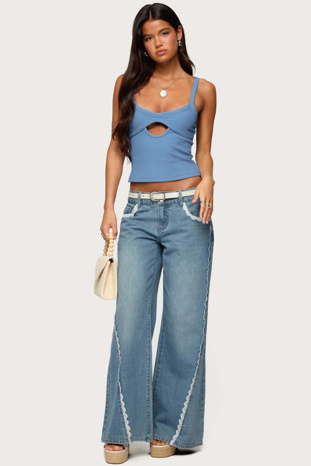 Karin Cut Out Ribbed Tank Top sold by Edikted product image thumbnail 2