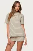 Brena Striped Oversized T Shirt sold by Edikted