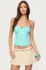 Deirdre Mesh Lace Up Corset sold by Edikted