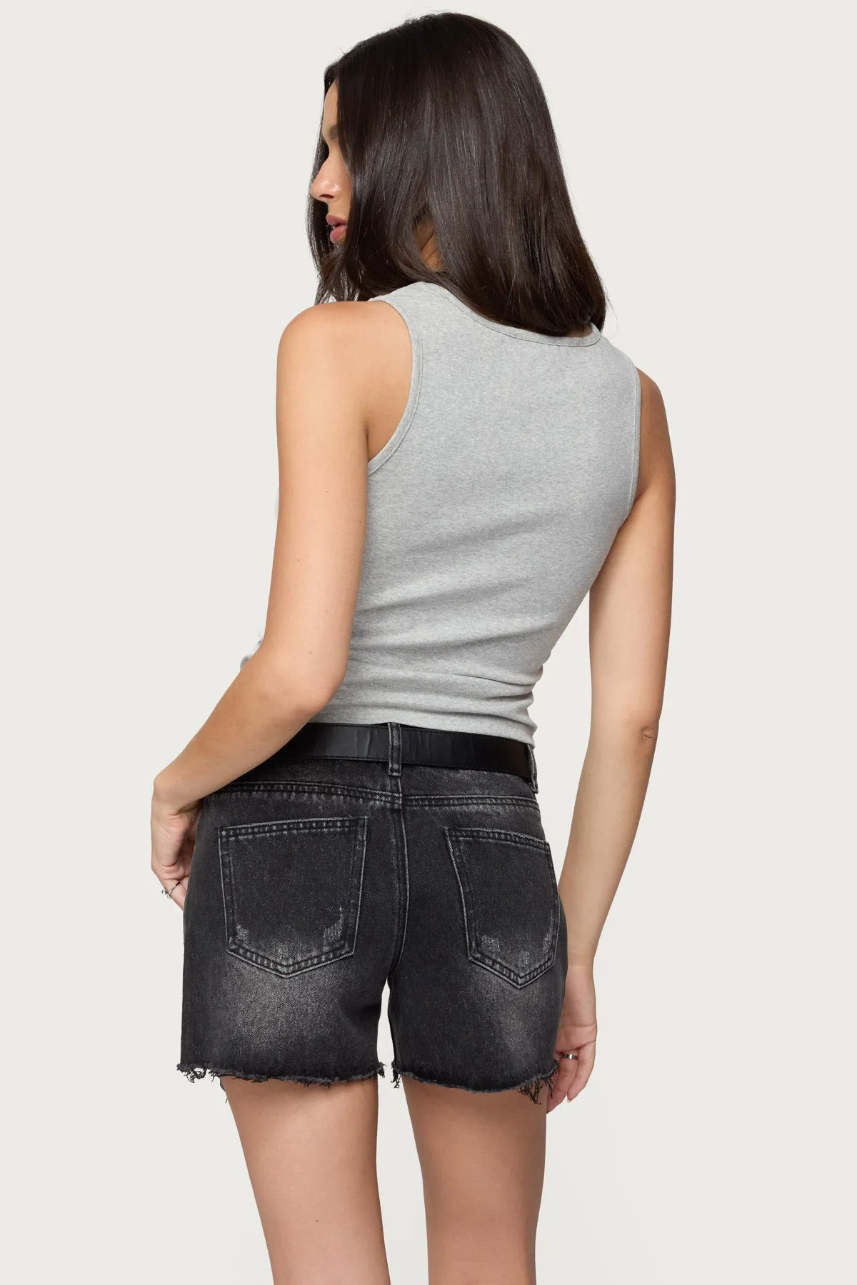 Oriana Contrast Lacey V Neck Top sold by Edikted product image thumbnail 5