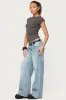 Dema Western Low Rise Jeans sold by Edikted