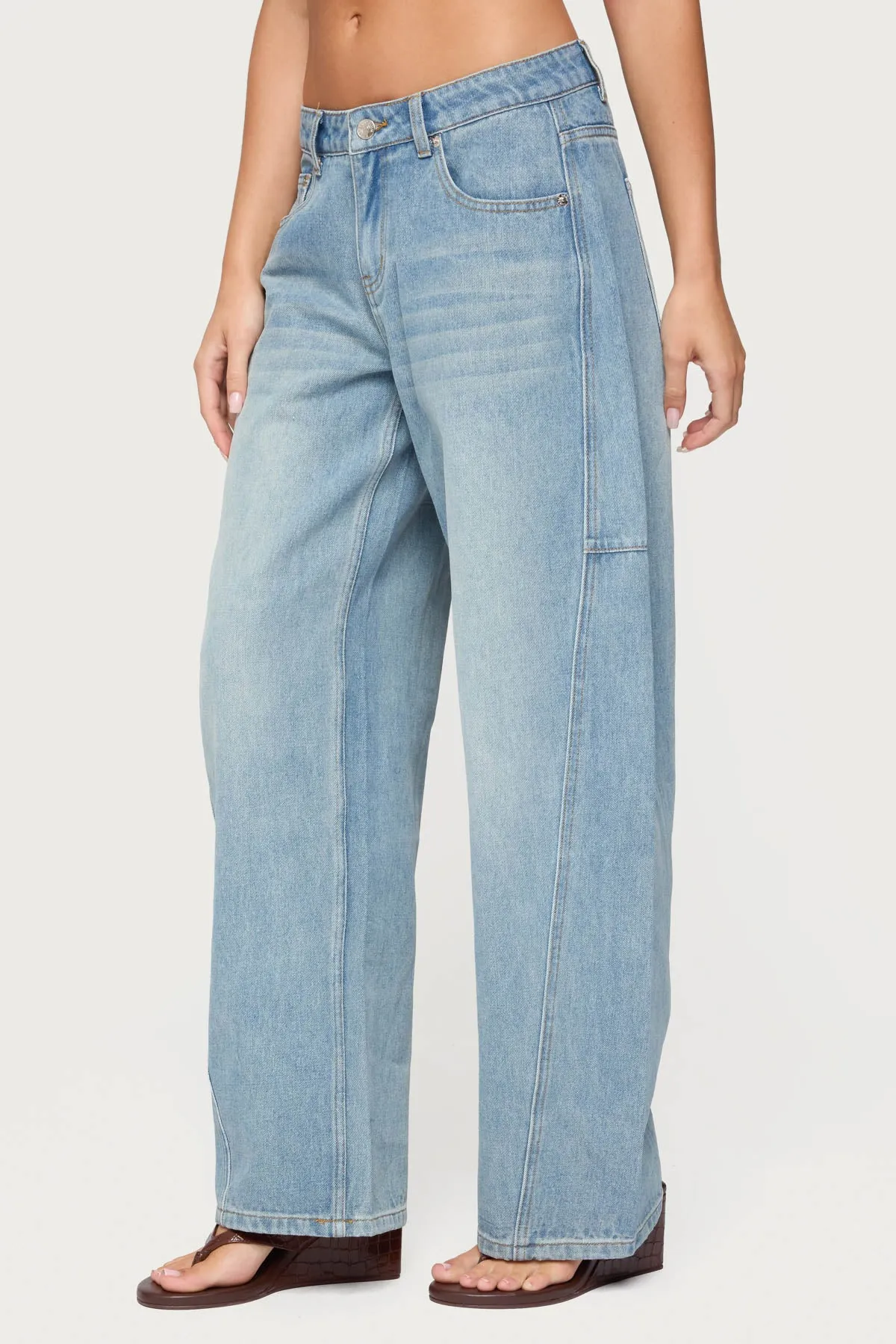 Korie Low Rise Barrel Leg Jeans sold by Edikted product image thumbnail 3
