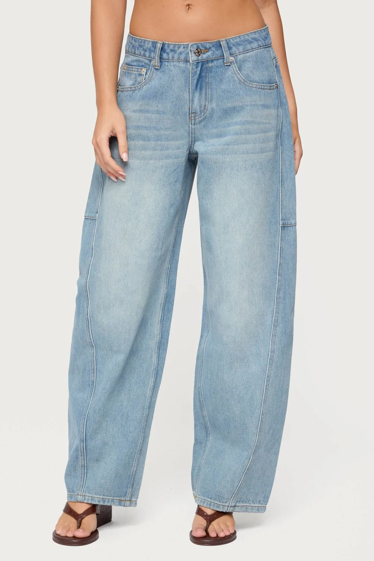 Korie Low Rise Barrel Leg Jeans sold by Edikted product image thumbnail 2