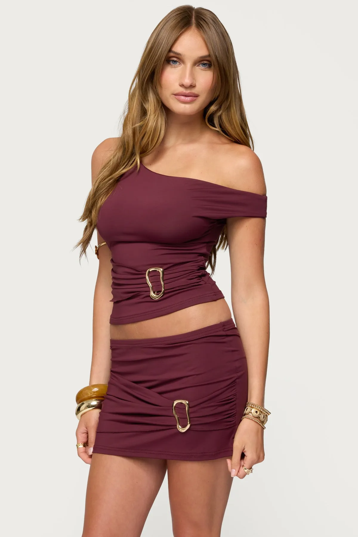 Kenia Abstract Ring Off Shoulder Top sold by Edikted product image thumbnail 3