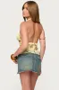 Hannah Floral Chiffon Halter Top sold by Edikted