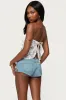 Sheer Crochet Strapless Cupped Top sold by Edikted