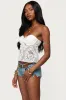 Sheer Crochet Strapless Cupped Top sold by Edikted
