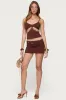 Neri Beaded Belt Mini Skirt sold by Edikted