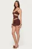 Neri Beaded Belt Mini Skirt sold by Edikted