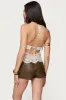 Amarie Sheer Lace Halter Top sold by Edikted