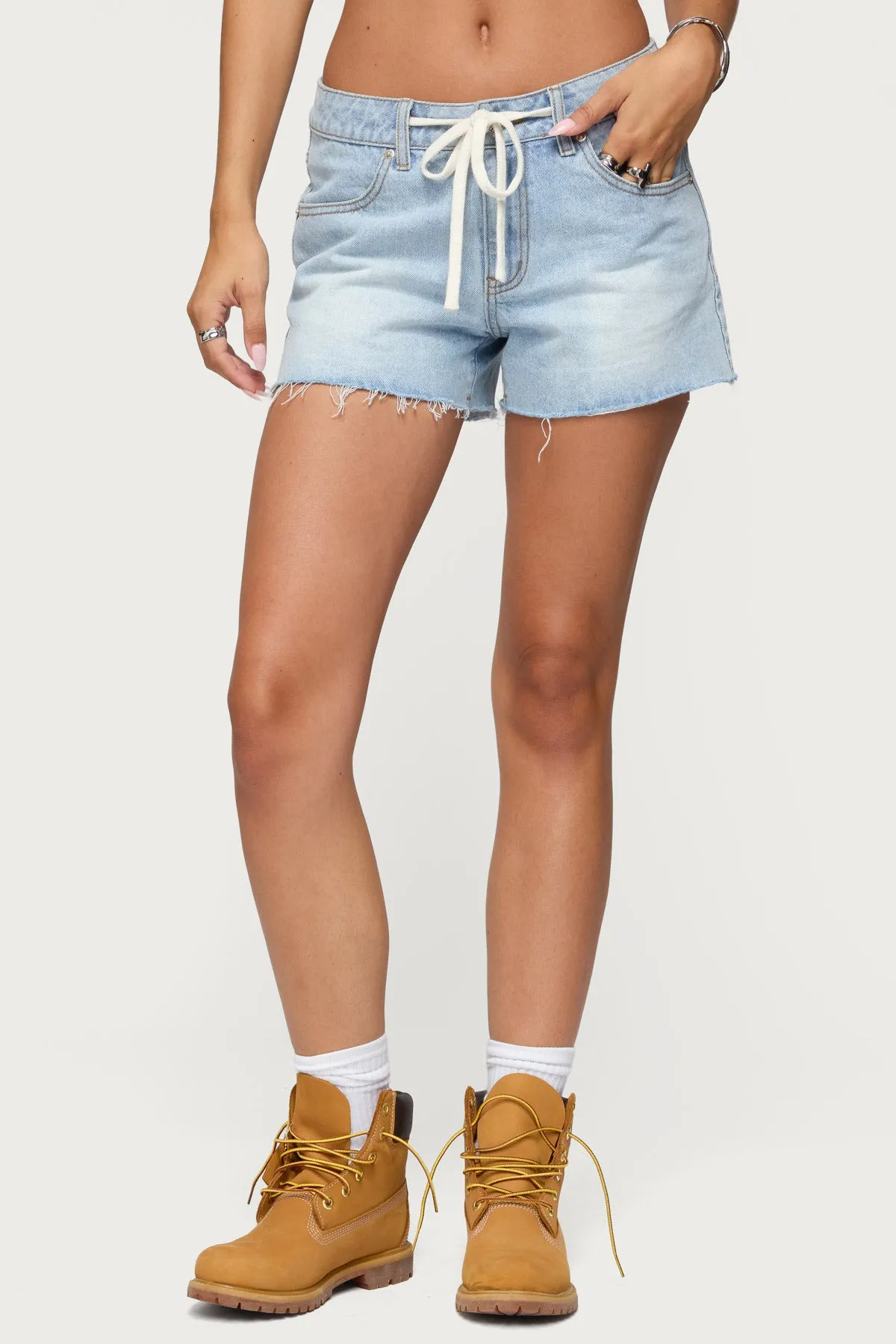 Milla Low Rise Denim Shorts sold by Edikted product image thumbnail 2