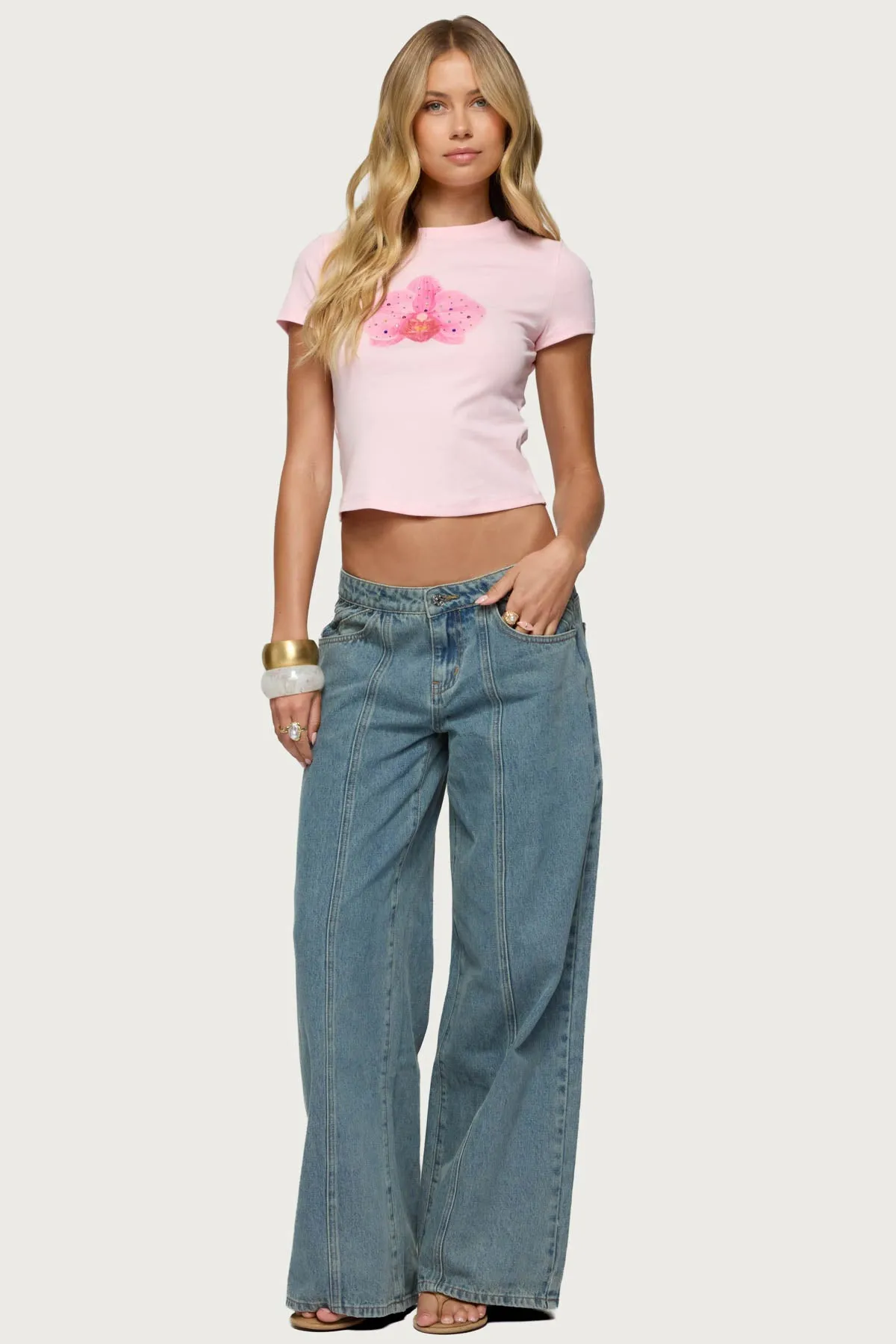 Orchid Gemstone T Shirt sold by Edikted product image thumbnail 4