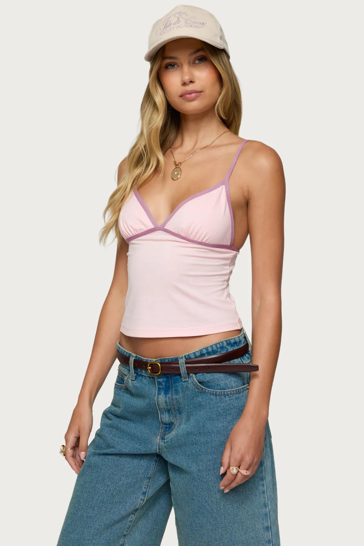 Leona Contrast Tank Top sold by Edikted product image thumbnail 3