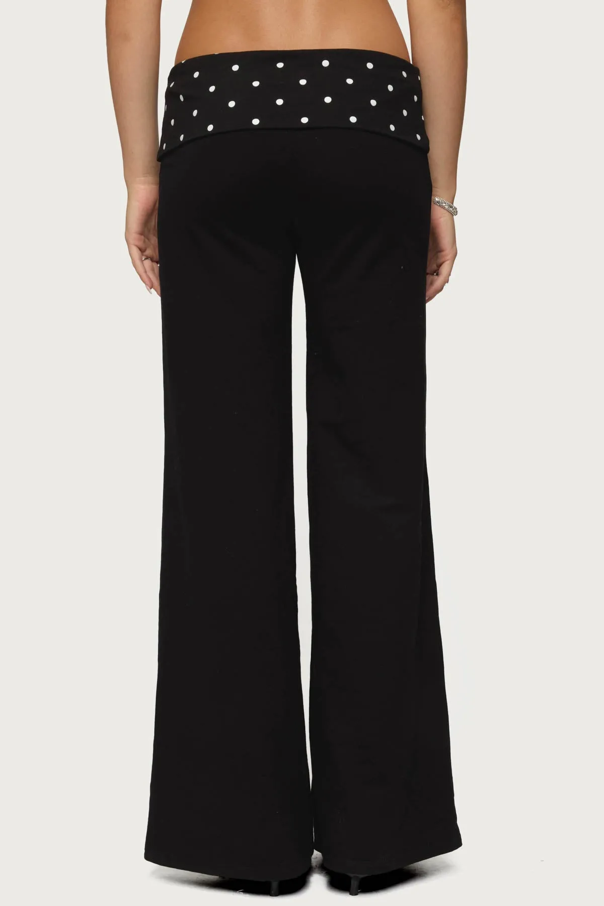 Reeva Polka Dot Foldover Pants sold by Edikted product image thumbnail 5