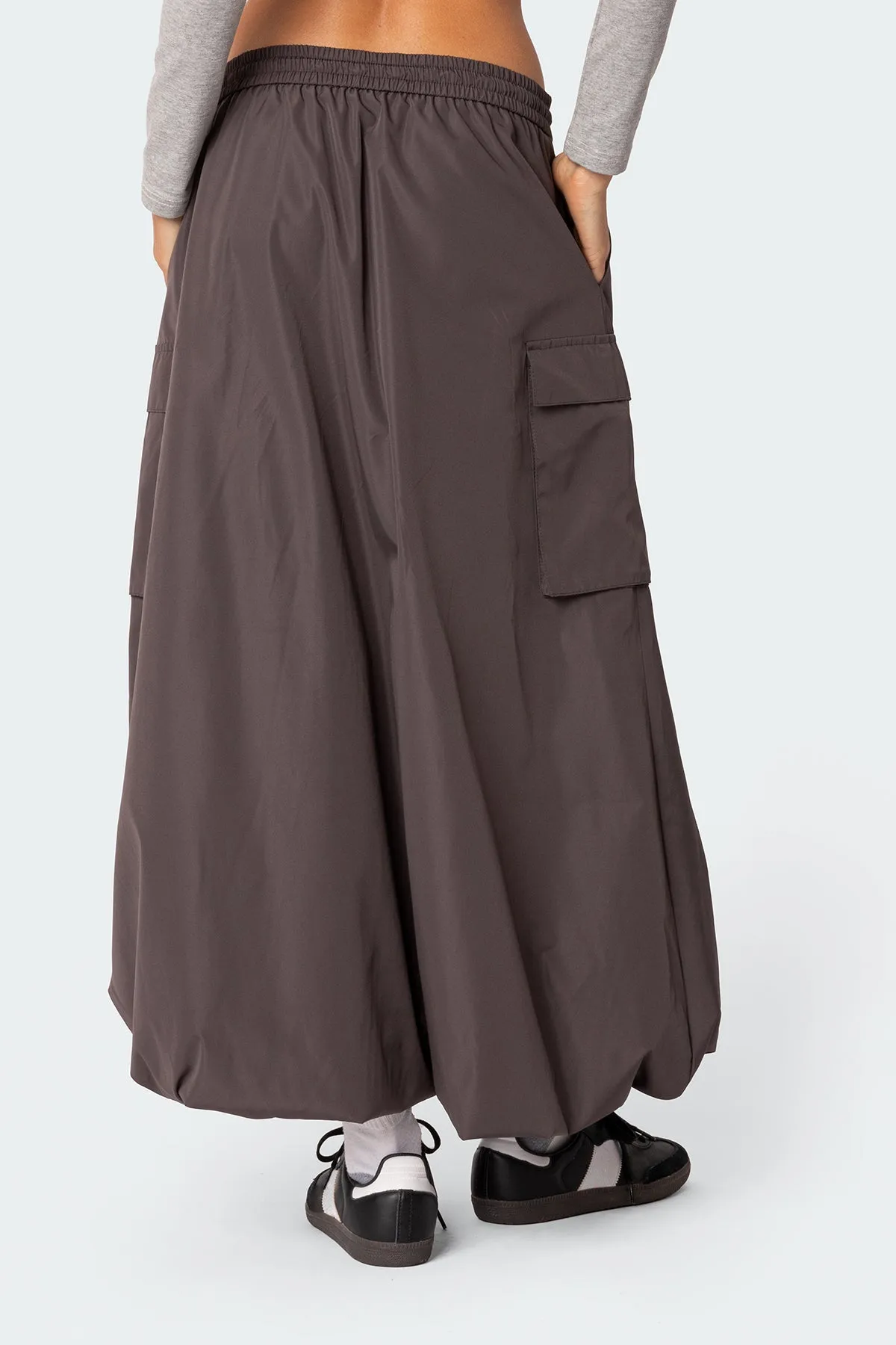 Bubble Cargo Nylon Maxi Skirt sold by Edikted product image thumbnail 4