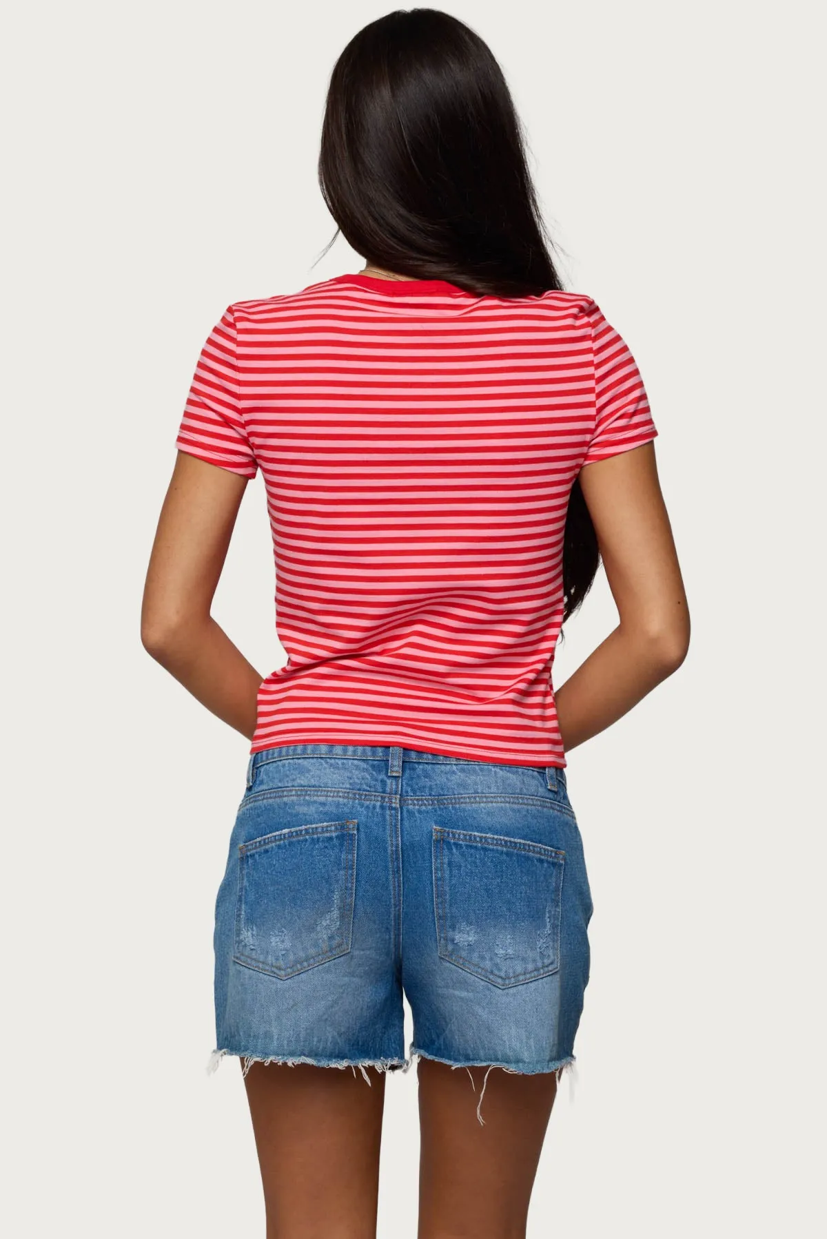 Nessie Striped T Shirt sold by Edikted product image thumbnail 5