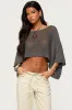 Laline Oversized Knit Crop Top sold by Edikted