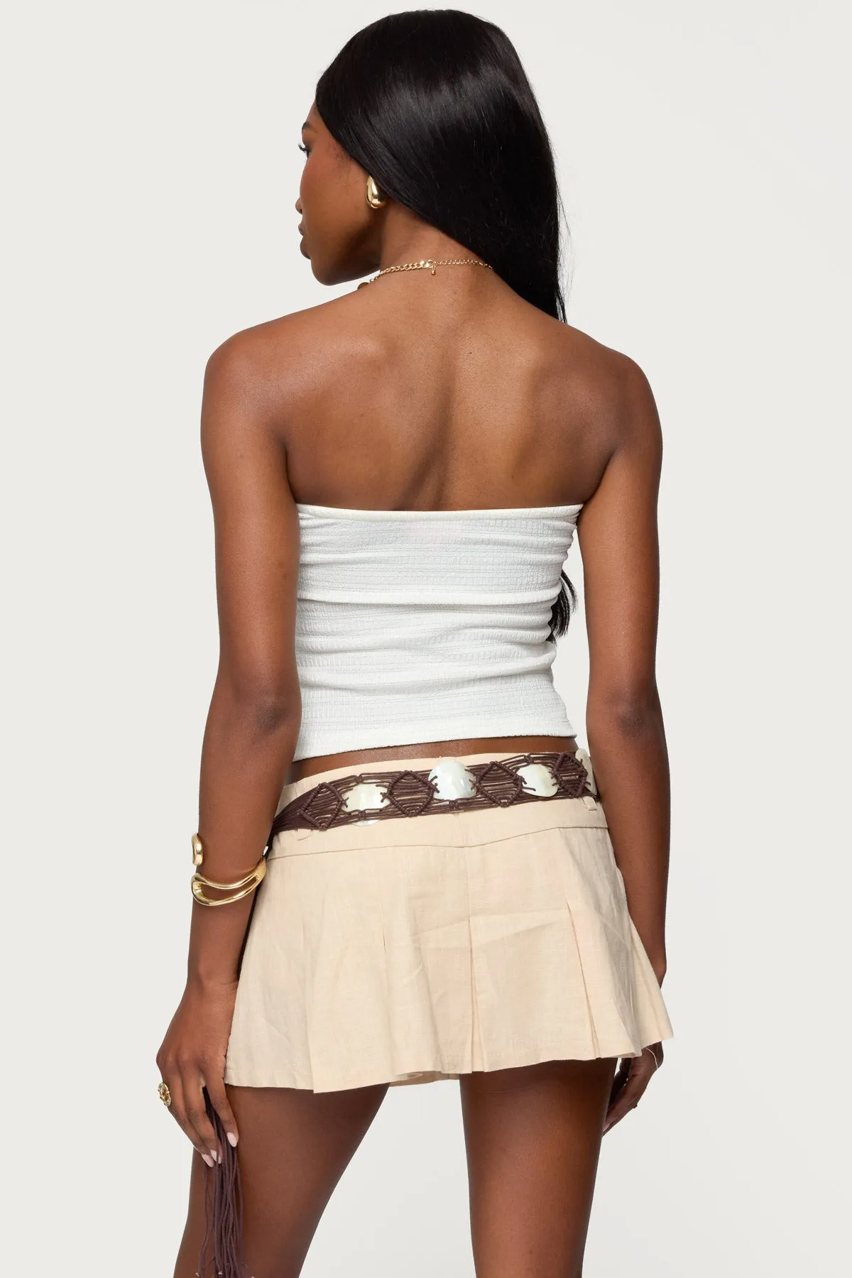 Layered Textured Knit Strapless Top sold by Edikted product image thumbnail 5