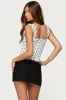 Marcella Wide Strap Mesh Corset sold by Edikted