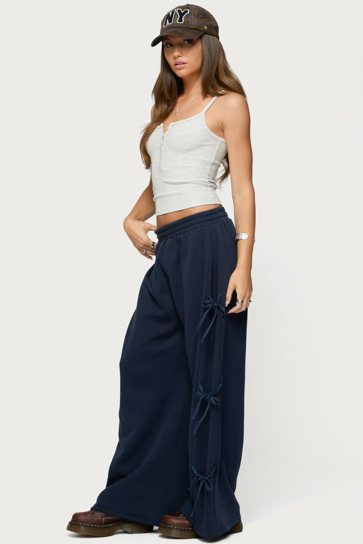 Claudette Baggy Ribbon Sweatpants sold by Edikted product image thumbnail 3