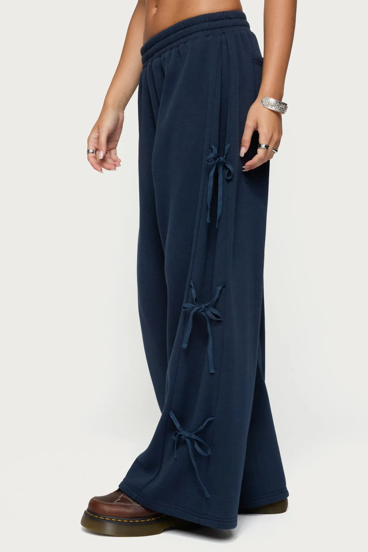 Claudette Baggy Ribbon Sweatpants sold by Edikted product image thumbnail 4