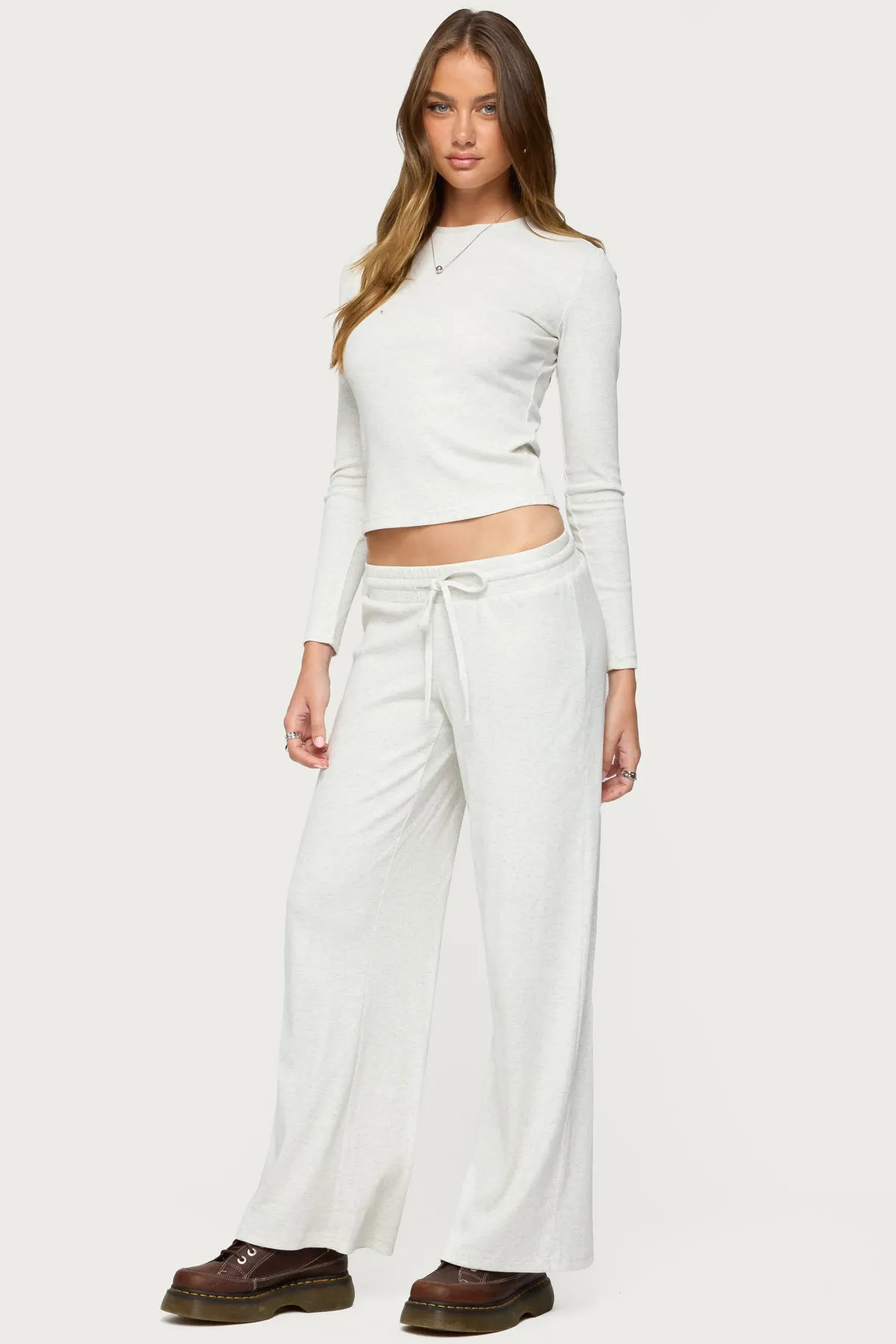 Cicilia Straight Leg Ribbed Pants sold by Edikted product image thumbnail 3