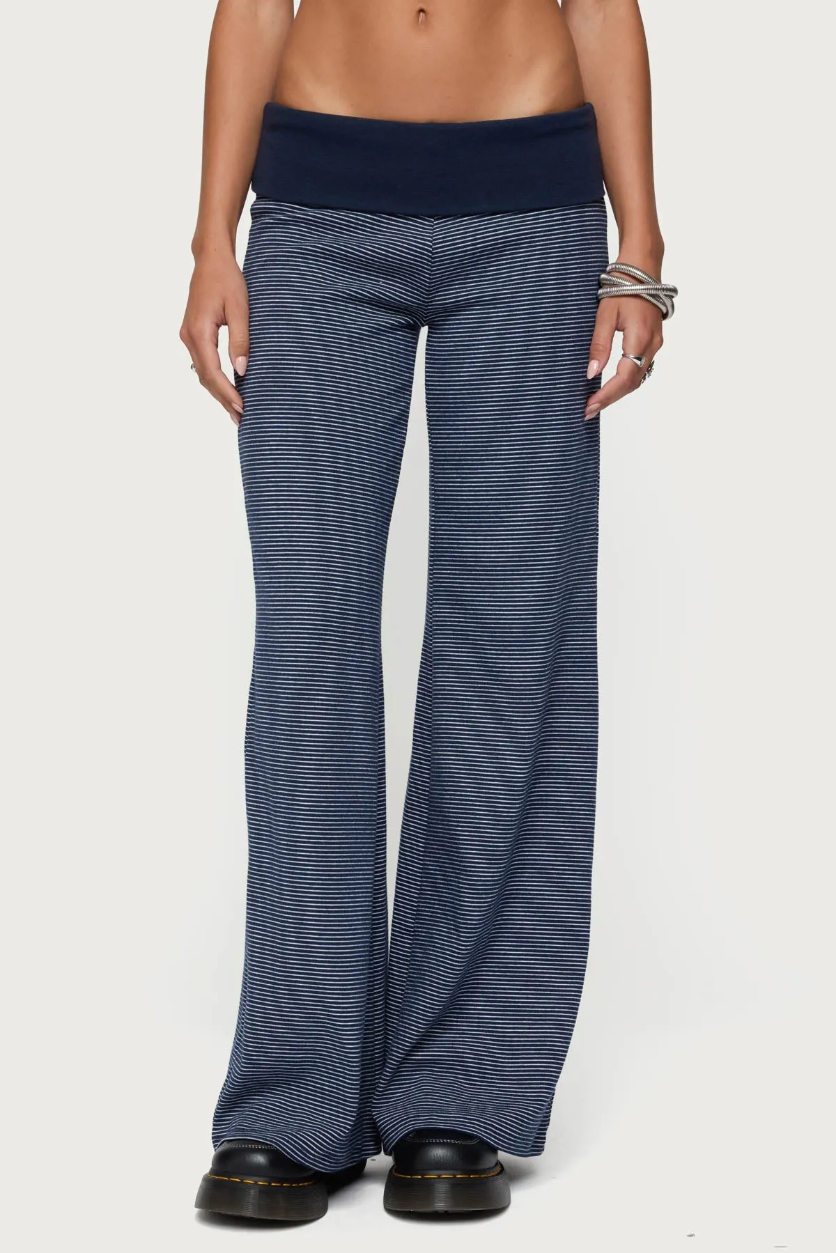 Amarna Striped Fold Over Pants sold by Edikted product image thumbnail 2