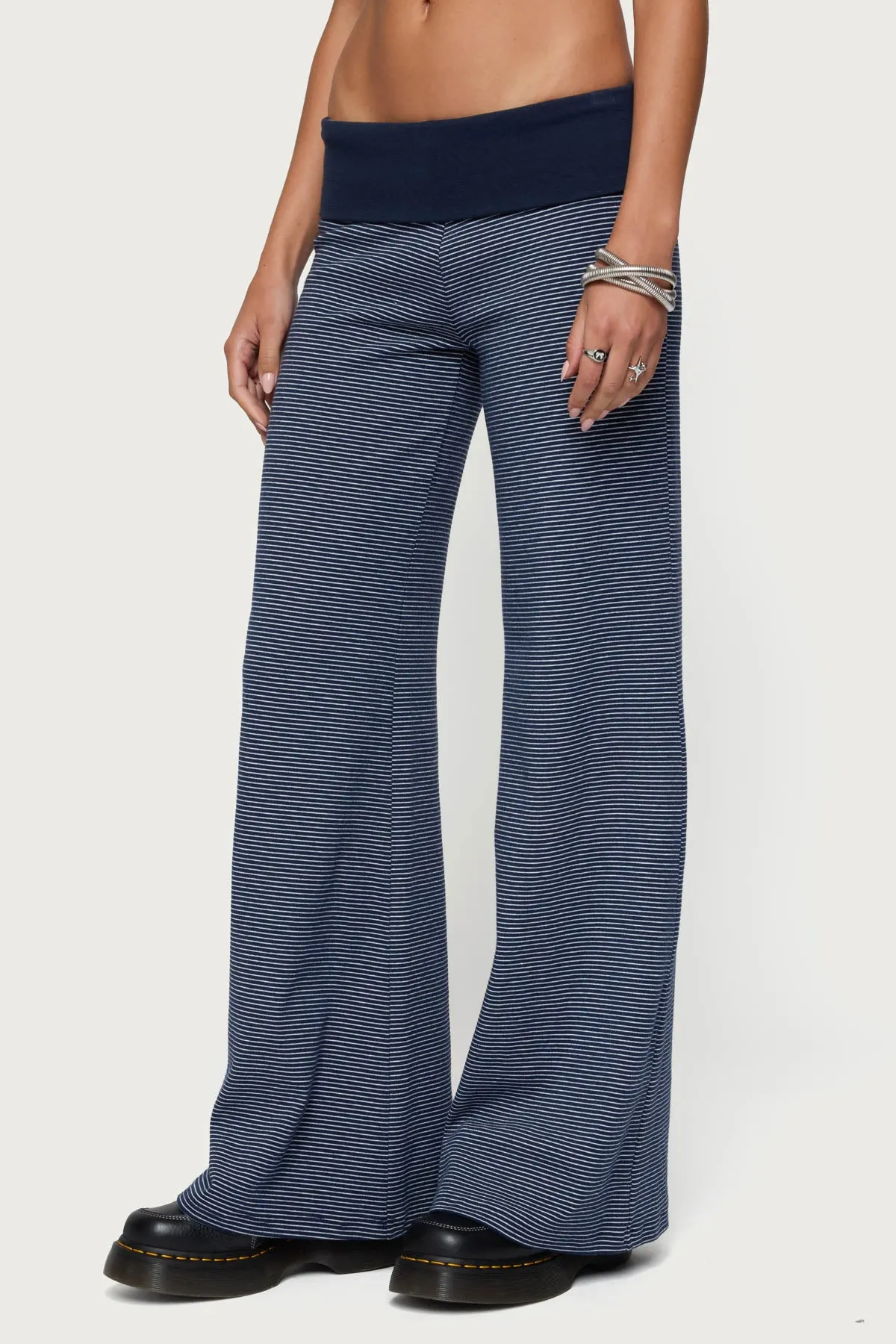 Amarna Striped Fold Over Pants sold by Edikted product image thumbnail 4