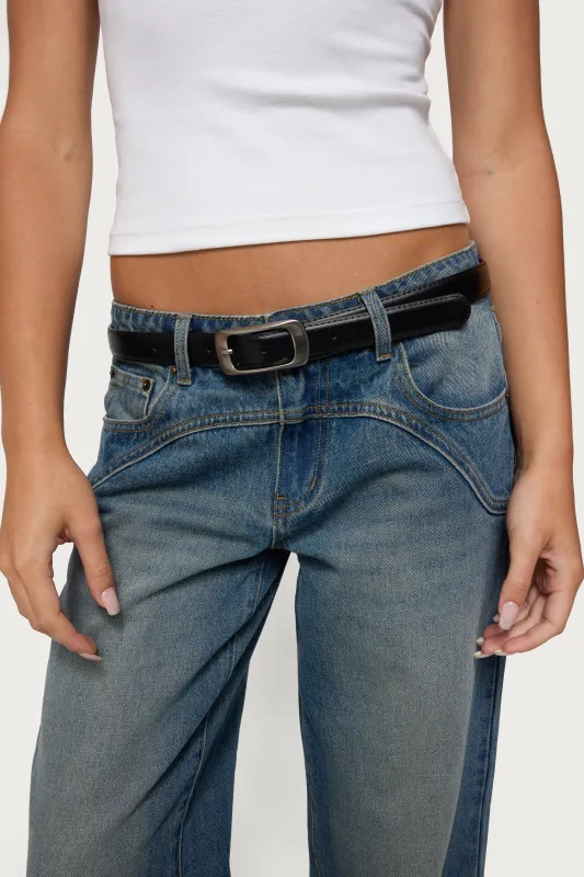 Buckle Babe Faux Leather Belt sold by Edikted