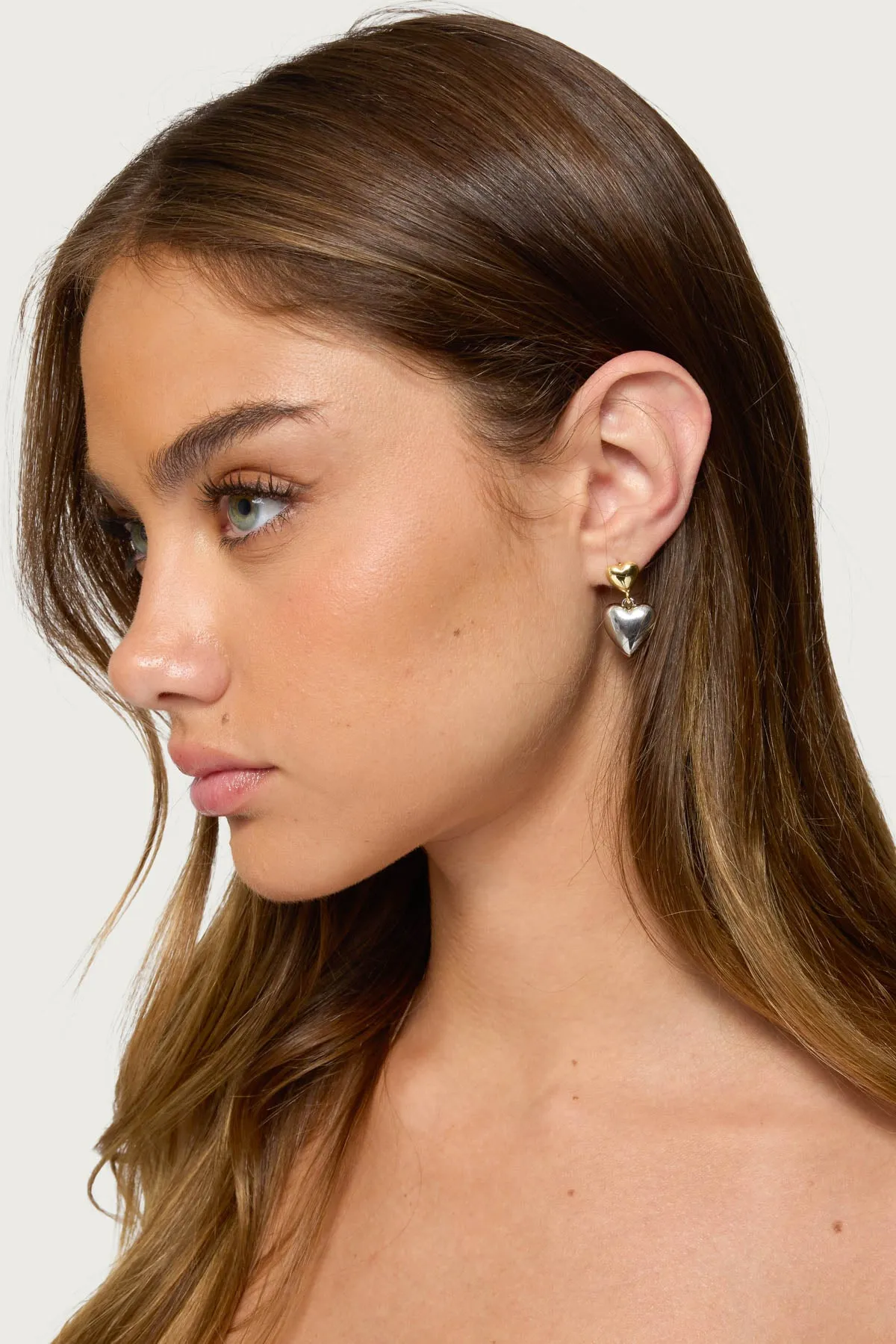 Heart Charm Earrings sold by Edikted