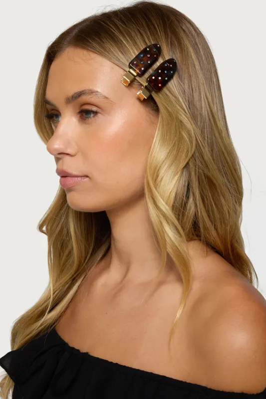 Rhinestone Creaseless Hair Clip Pack sold by Edikted