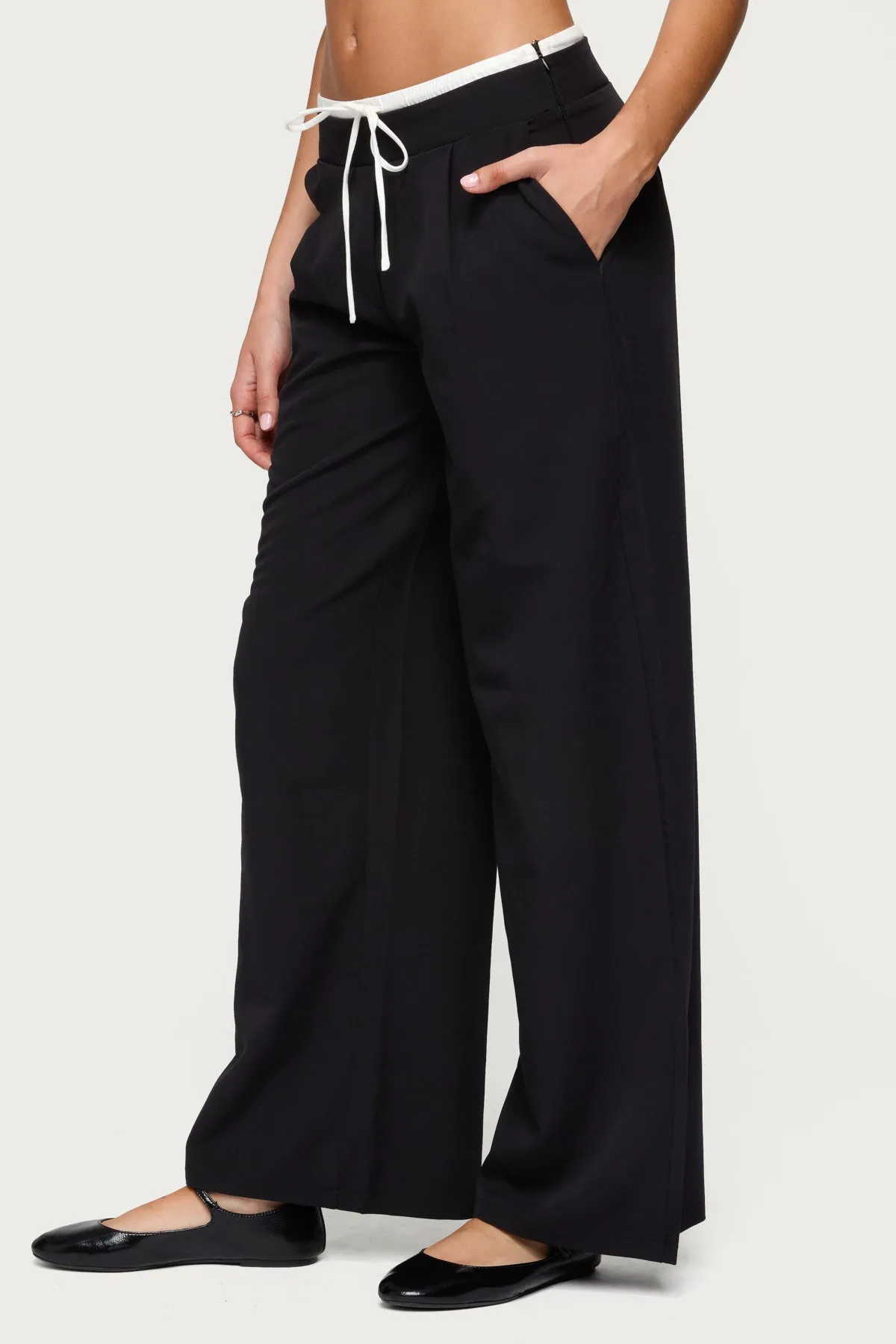 Peekaboo Drawstring Pants sold by Edikted product image thumbnail 4
