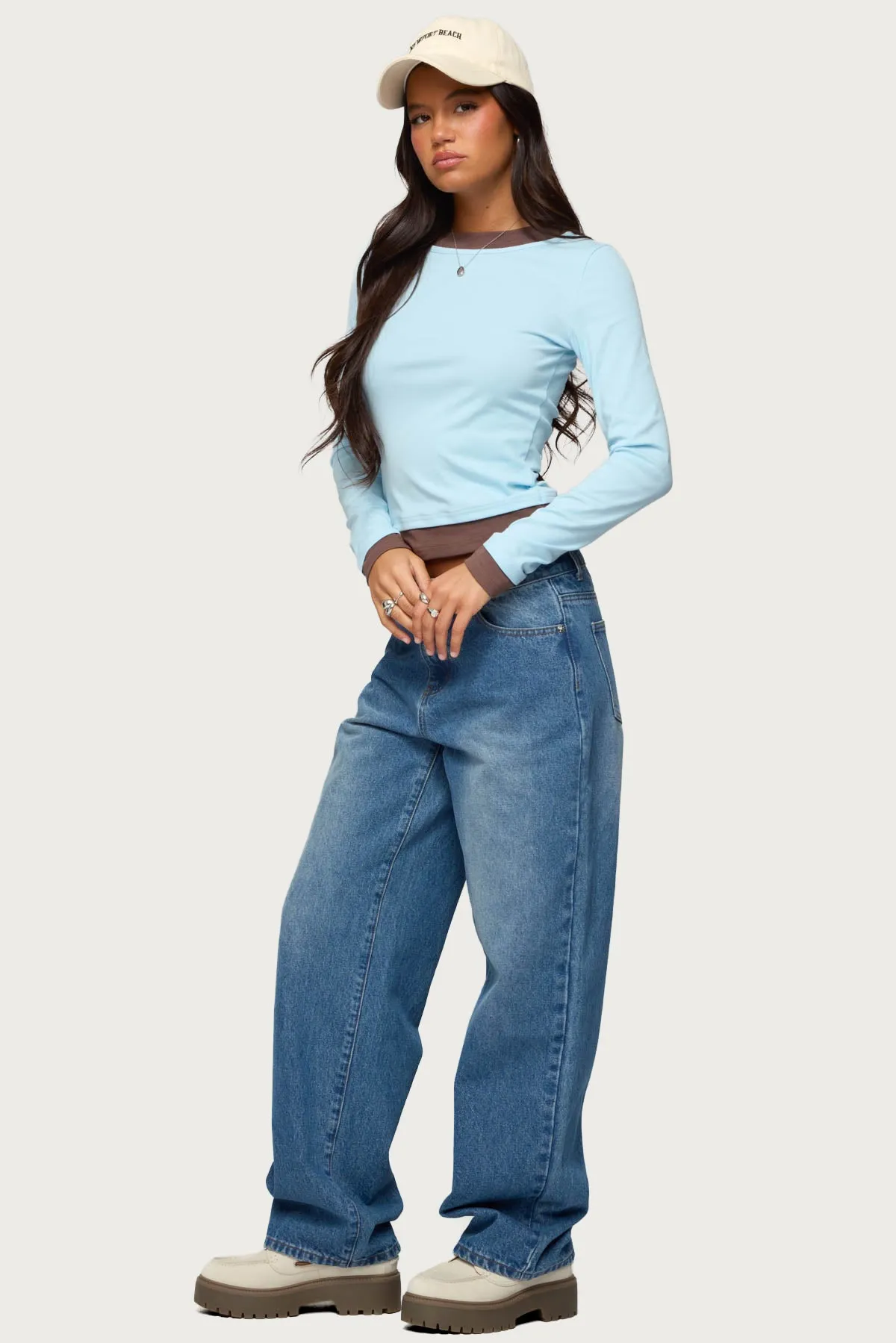 Rorie Mid Rise Straight Leg Jeans sold by Edikted product image thumbnail 3