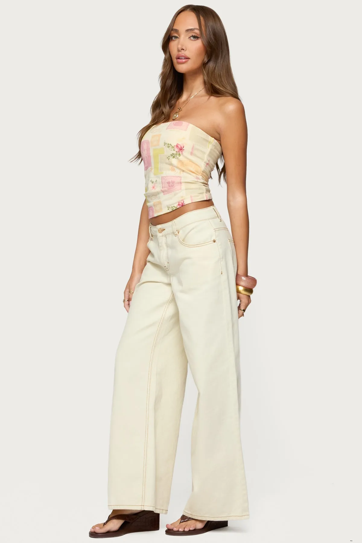 Cicilla Vintage Mixed Print Tube Top sold by Edikted product image thumbnail 4