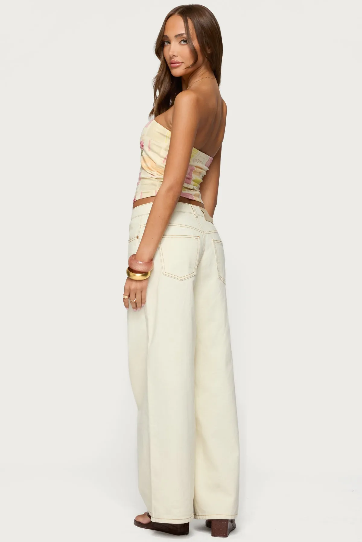 Cicilla Vintage Mixed Print Tube Top sold by Edikted product image thumbnail 5