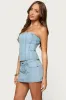 Camelia Strapless Denim Corset sold by Edikted