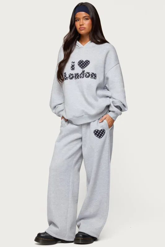 I Heart London Sweatpants sold by Edikted